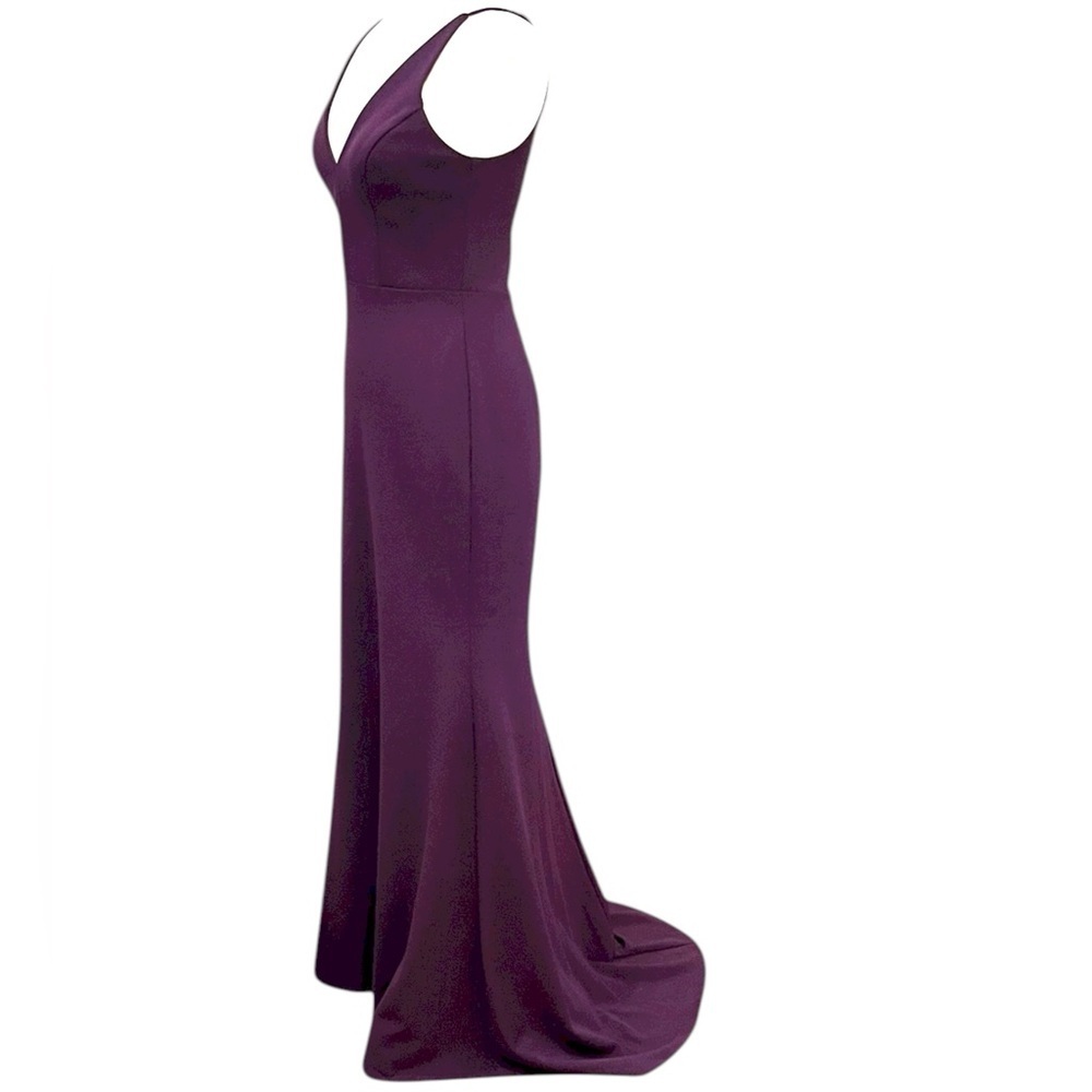 NWT Anthropologie BHLDN Jones Gown Maxi Dress SZ 8 Dark Purple - Picture 4 of 11
